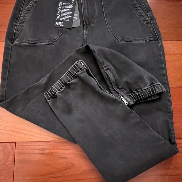 PAIGE Mayslie Jogger Jeans, Faded Mist, Size 26, NWT - Picture 4 of 11